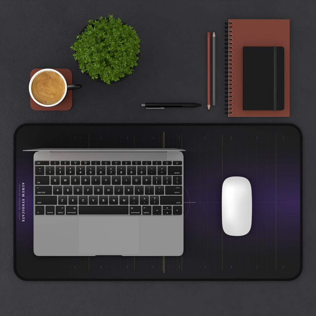 Celestial Target Desk Mat — Minimal Cosmic Gaming Mousepad
