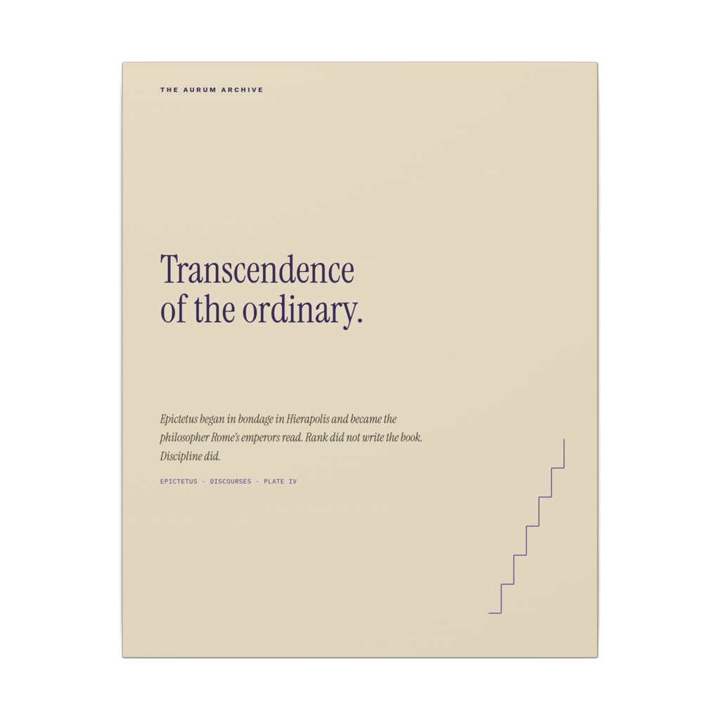 Transcendence of the Ordinary Canvas Wall Art — Minimalist Inspirational Quote Print