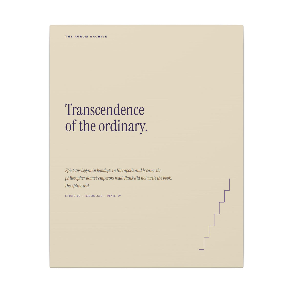 Transcendence of the Ordinary Canvas Wall Art — Minimalist Inspirational Quote Print