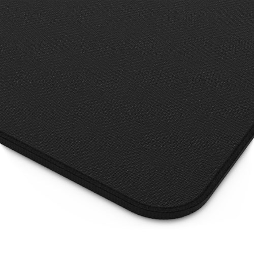 Minimal Black Desk Mat with White Wave Grid — Large Gaming/Work Mousepad