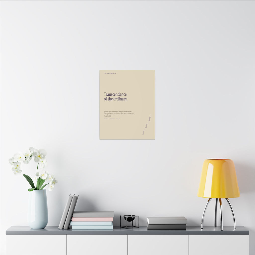 Transcendence of the Ordinary Canvas Wall Art — Minimalist Inspirational Quote Print